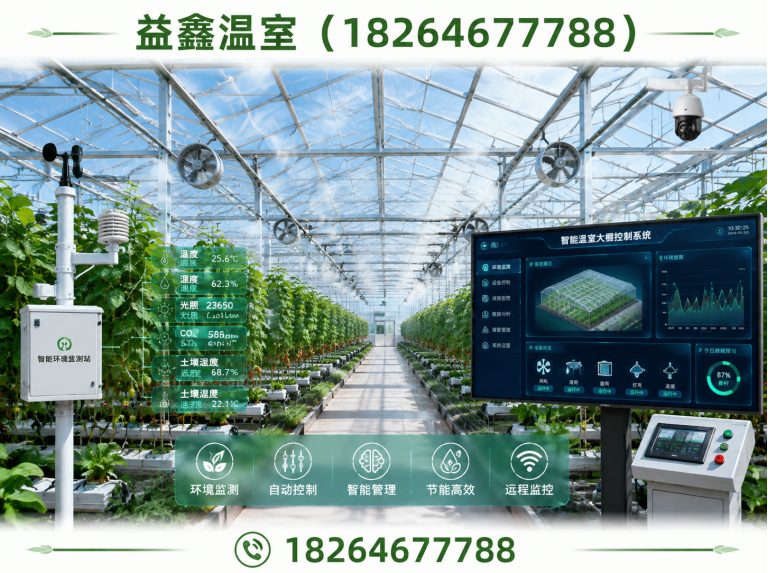 青州市智能温室大棚展示图